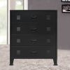Chest of Drawers Metal Industrial Style 30.7"x15.7"x36.6" Black