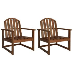 Patio Sofa Chairs 2 pcs Solid Acacia Wood