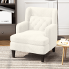 Upholstered Accent Chair Tufted Armchair for Living Room and Bedroom, Beige