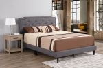 Glory Furniture Deb G1104-QB-UP Queen Bed - All In One Box , GRAY