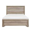 Contemporary Natural Finish 1pc Full Size Bed Premium Melamine Board Wooden Bedroom Furniture