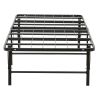 Bedroom Furniture Twin XL Size Solid Metal Foundation Bed Base, Strong Mattress Platform Bed Frame, Black