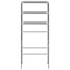 3-Tier Storage Rack over Laundry Machine Silver 27.2"x11"x66.5"