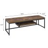 Weathered Oak and Black 1-shelf TV Stand