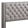 Glory Furniture Julie G1912-QB-UP Queen Upholstered Bed , LIGHT GREY