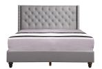 Glory Furniture Julie G1912-QB-UP Queen Upholstered Bed , LIGHT GREY