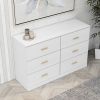 Modern White 6-Drawer Dresser for Bedroom - Ample Storage Wide Chest of Drawers, Sturdy & Safe