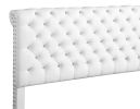 Glory Furniture Maxx G1938-QB-UP Tufted Upholstered Bed , WHITE