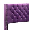 Glory Furniture Julie G1921-QB-UP Queen Upholstered Bed , PURPLE
