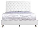 Glory Furniture Maxx G1938-QB-UP Tufted Upholstered Bed , WHITE