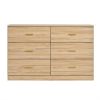 Modern Natural 6-Drawer Dresser for Bedroom - Ample Storage Wide Chest of Drawers, Sturdy & Safe