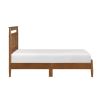 Transitional Design Twin Platform Bed Chestnut Finish Wood Frame Bedroom Furniture 1pc Bed in a Box
