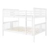 Full over Full Bunk Bed with Ladder for Bedroom, Guest Room Furniture-White(OLD SKU :LP000203AAK)