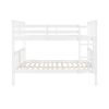Full over Full Bunk Bed with Ladder for Bedroom, Guest Room Furniture-White(OLD SKU :LP000203AAK)