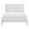 Classic Traditional 1pc Queen Bed Upholstered Headboard Faux Leather White Finish Bedroom Furniture