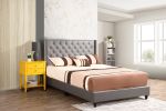 Glory Furniture Julie G1912-QB-UP Queen Upholstered Bed , LIGHT GREY