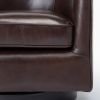 Tanner Brown Top Grain Leather Swivel Chair