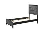 Cotemporary Gray Finish Twin Size Panel Low-profile Youth Kids Bed Geometric Design Wooden Bedroom Furniture