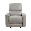 Modern Transitional Style Rocker Reclining Chair 1pc Gray Polished Microfiber Living Room Furniture Gentle Rocking Motion