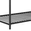 Furniture Triple Bunk Bed, Twin/Twin/Twin, black