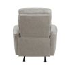 Modern Transitional Style Rocker Reclining Chair 1pc Gray Polished Microfiber Living Room Furniture Gentle Rocking Motion