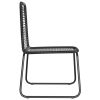 Patio Chairs 6 pcs Poly Rattan Black