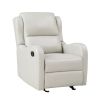 Faux Leather Upholstery Glider Reclining Chair 1pc Living Room Furniture Comfort Seating Gentle Motion