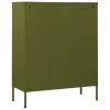 Chest of Drawers Olive Green 31.5"x13.8"x40" Steel