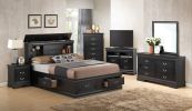 Glory Furniture Louis Phillipe G3150B-TSB Twin Storage Bed , Black