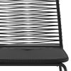 Patio Chairs 6 pcs Poly Rattan Black