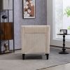 COOLMORE Modern Accent Chair,Upholstered Armchair with Scooped Arms for Bedroom,Apartment,Studio,Office,Waiting Room(Beige Corduroy)