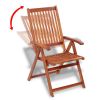 Folding Patio Chairs 2 pcs Solid Acacia Wood Brown