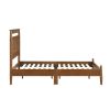 Transitional Design Twin Platform Bed Chestnut Finish Wood Frame Bedroom Furniture 1pc Bed in a Box