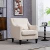 COOLMORE Modern Accent Chair,Upholstered Armchair with Scooped Arms for Bedroom,Apartment,Studio,Office,Waiting Room(Beige Corduroy)