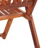 Folding Patio Chairs 2 pcs Solid Acacia Wood Brown