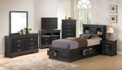 Glory Furniture Louis Phillipe G3150B-TSB Twin Storage Bed , Black