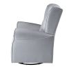 Grey Swivel Chair with Glider