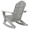 Patio Rocking Chair Wood Gray