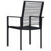 Patio Chairs 4 pcs PVC Rattan Black