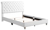 Glory Furniture Maxx G1938-QB-UP Tufted Upholstered Bed , WHITE