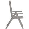 Patio Reclining Chairs 6 pcs Gray Solid Acacia Wood