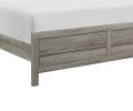Weathered Gray Finish Queen Bed 1pc Wooden Rustic Style Bedroom Furniture