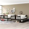 Full over Full Bunk Bed with Drawers and Ladder for Bedroom, Guest Room Furniture-Espresso(OLD SKU :LP000205AAP)