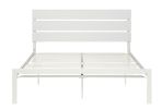 Contemporary Queen Bed 1pc Casual Style White Metal Bed Bedroom Furniture