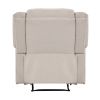 Modern Reclining Chair Textured Fabric Upholstery Pillowtop Arms Solid Wood Frame 1pc Living Room Furniture
