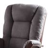 Grey and Cherry Glider Chair with Ottoman