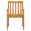 Patio Chairs 2 pcs Solid Acacia Wood
