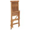 Folding Patio Chairs 2 pcs Solid Teak Wood