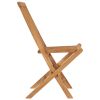 Folding Patio Chairs 2 pcs Solid Teak Wood
