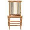Folding Patio Chairs 2 pcs Solid Teak Wood
